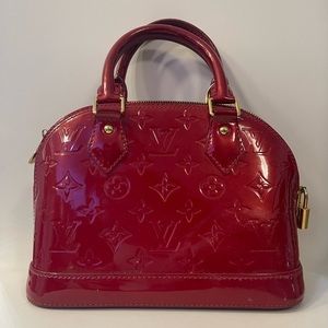 Authentic Louis Vuitton Handbag patent leather RED